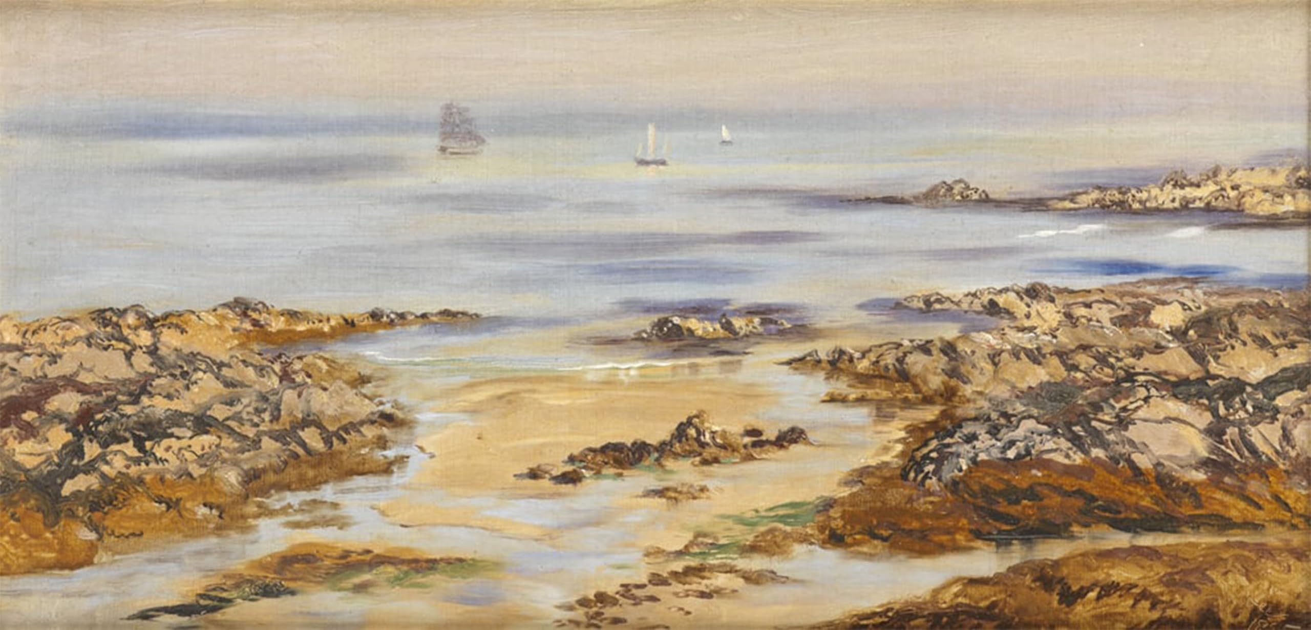 POSTERIIk Vintage Print Pop Art Landscape Artwork Cove Sands by Brett Art Prints for Office Home Decor 60x90cm