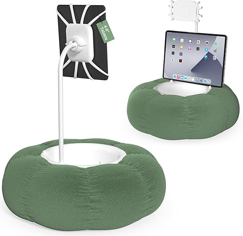 Miniatura 1 de Lap - Soporte de almohada Kindle con soporte de silicona para accesorios y teléfonos Kindle (4.7 a 8 pulgadas) y soporte ajustable para iPad para