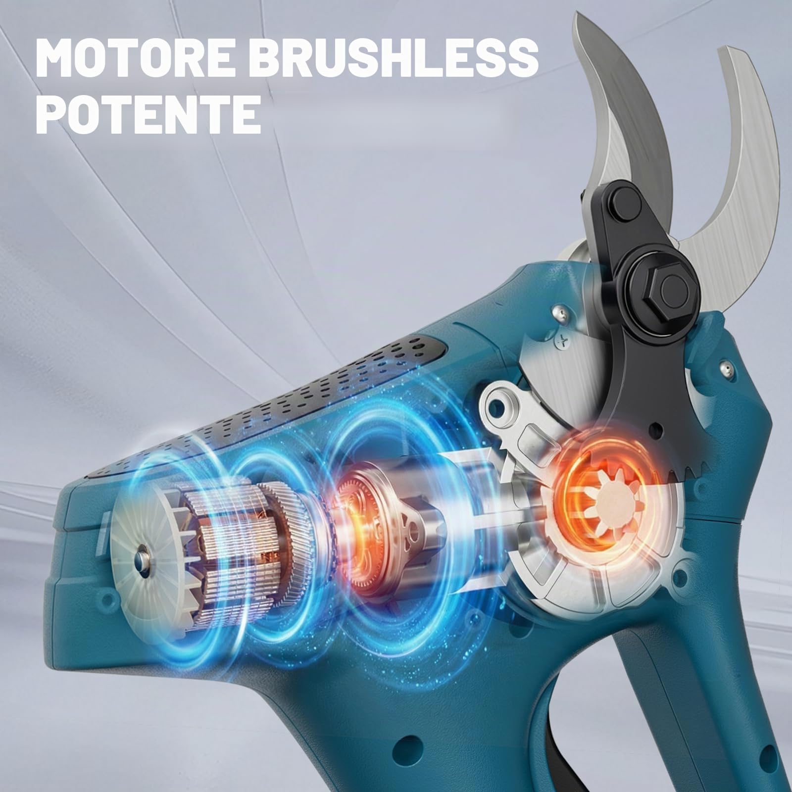 Cesoie da potatura senza fili per Makita 18 V, forbici elettriche da giardino con lama in acciaio al carbonio SK5 da 30 mm e display LCD (batteria non inclusa)