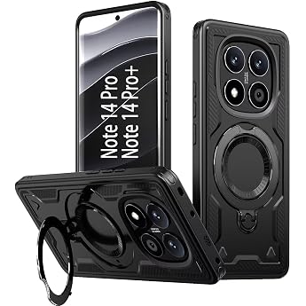 KANSi Case for Xiaomi Redmi Note 14 Pro 5G/4G, Redmi Note 14 Pro+ (Plus), Poco X7 5G, Military Mobile Phone Case Stand Shockp
