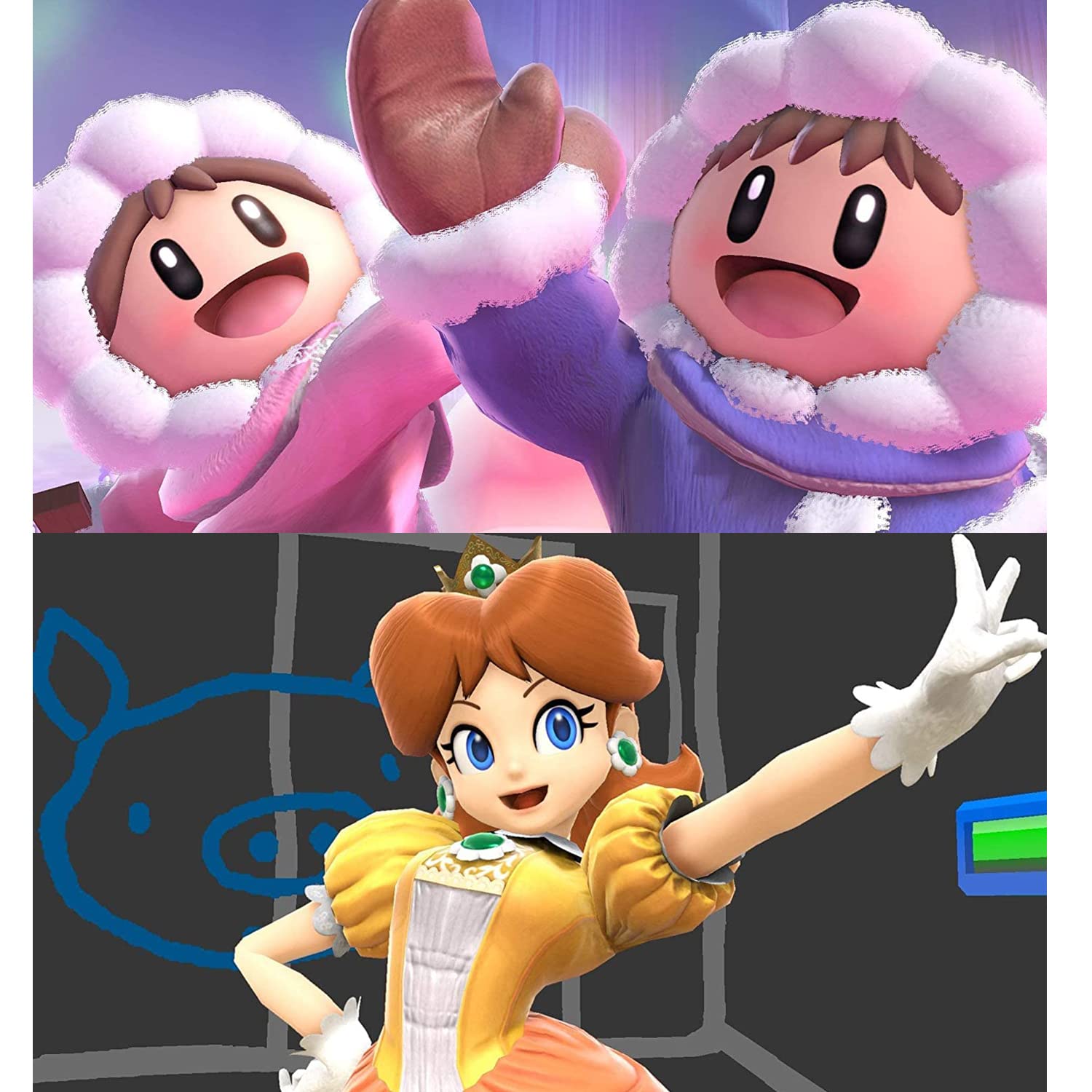 Super Smash Bros. Ultimate - Nintendo Switch with PremGear Thumb Grips (8 pack - Black, Blue, Red & Clear), 24 Slot Game Card Holder & Cleaning Cloth