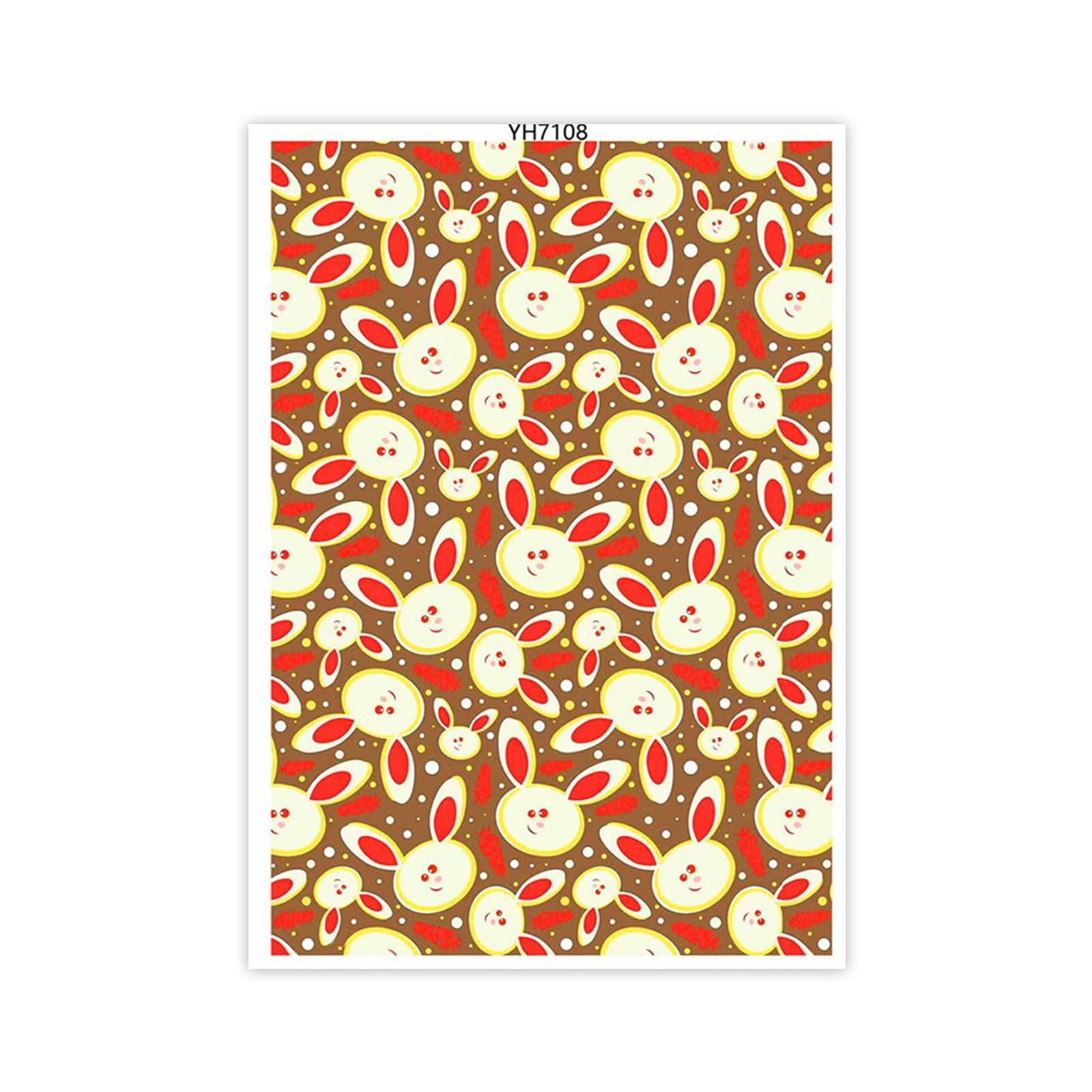 Tsophreniq Easters Colored Eggs Transfer Paper Water Soluble Clay Decal for Earrings Jewelry Making