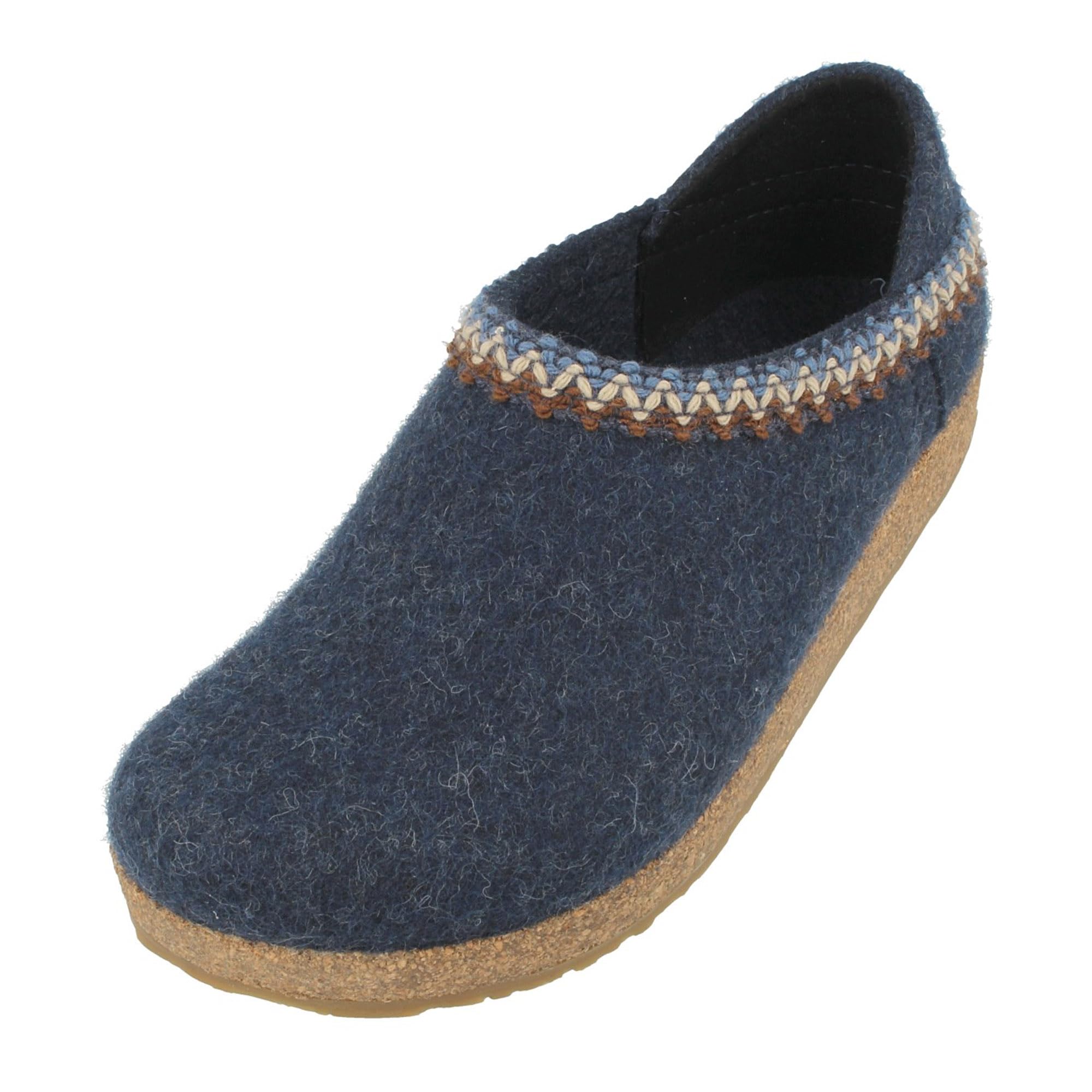 HAFLINGER Grizzly GZH Zigzag Felt Clog Wool Shoe