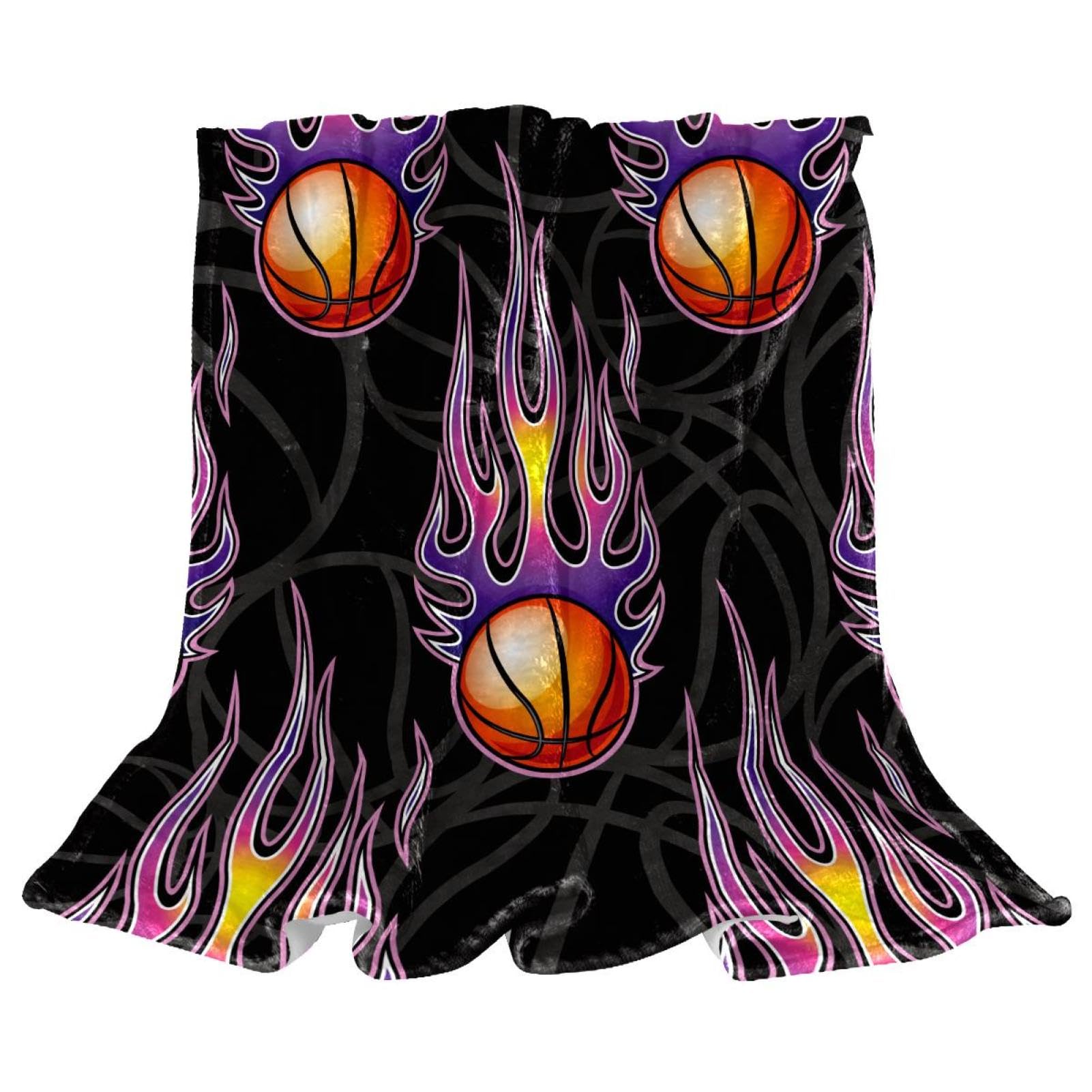 Couverture Polaire Contre le Froid : Plaid Basketball Microfibre 150x200cm