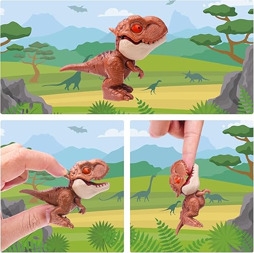 Miniatura 6 de 6 figuras de acción de dinosaurio con bocas móviles, figura de dinosaurio masticable, regalos de juguete para niños y niñas de 3, 4, 5, 6, 7, 8