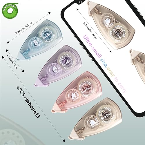 Miniatura 3 de Total de 4 mini rodillos de cinta adhesiva de doble cara para álbumes de recortes, sin ácidos, dispensador permanente de cinta adhesiva de doble