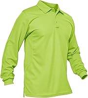 Vista 1 de MAGCOMSEN Camisas polo para hombre, 3 botones, secado rápido, manga larga, tácticas, camisa de golf