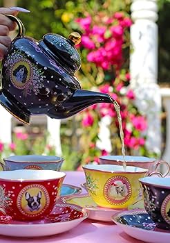 Poppy Angeloff - Mishka Teacup & Saucer Set - Pups on Cups