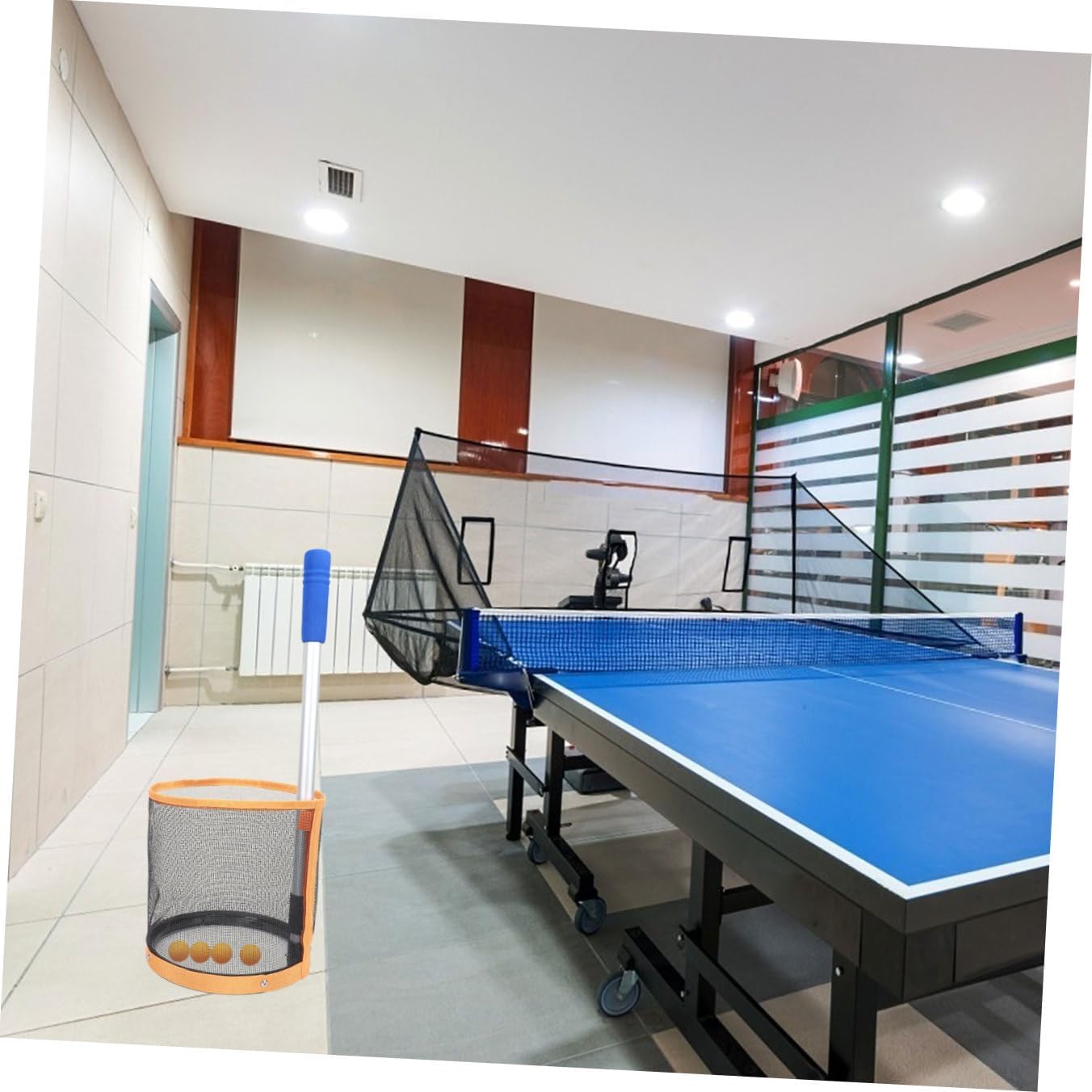 Totority Pingpong Ball Picker Table Tennis Balls Collector Storage Net Portable for Convenient Training