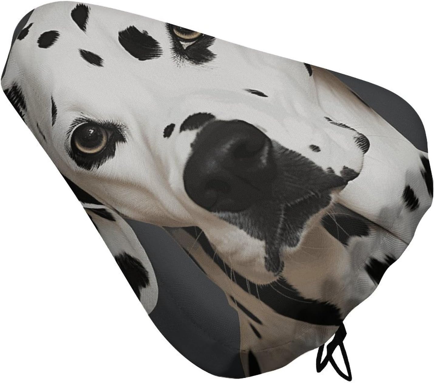 Dalmatian Bike Seat Cushion Waterproof Road Bike Seat Cover for Women Men Comfort Bicycle Seat Rain Cover with Drawstring Padded Mountain Bikes Saddle Fit for Exercise Stationary Bikes