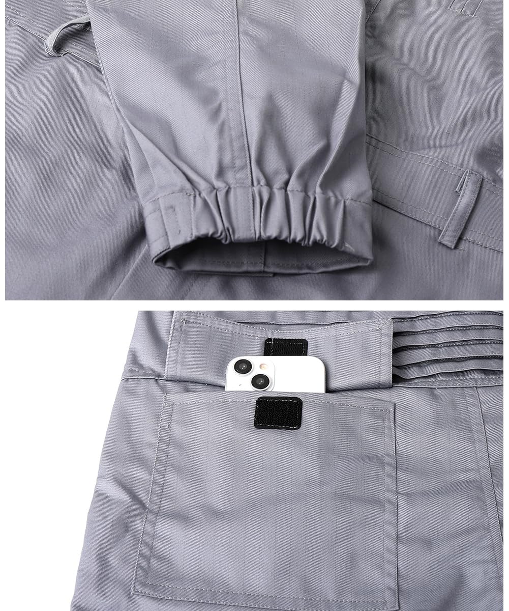 Tuta da Lavoro Meccanico Uomo Riflettente Tuta Intera da Lavoro per Carrozzeria Completo Divisa Tute da Lavoro Unisex Agricoltura Abbigliamento da Lavoro