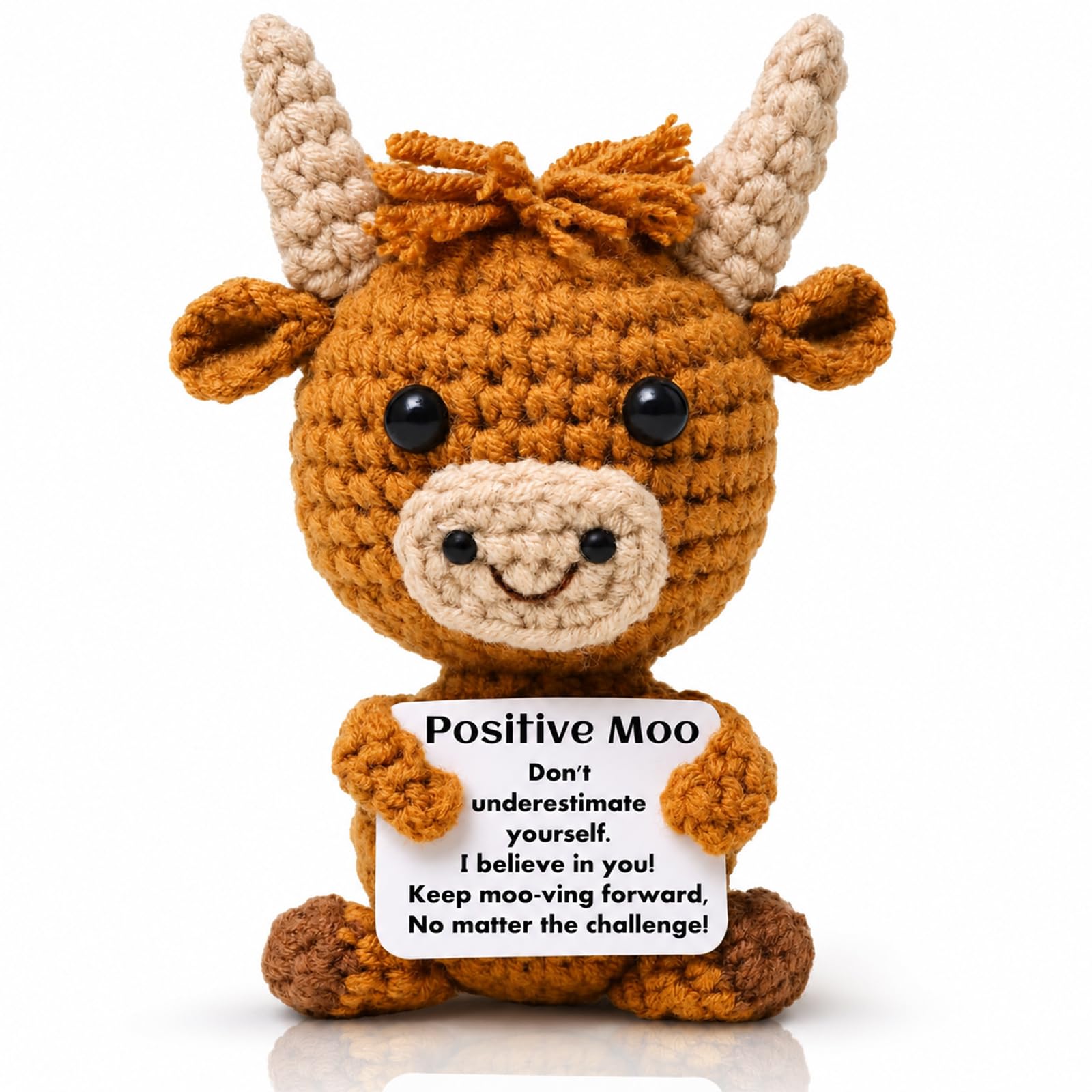 Geukmun Highland Cow Crochet Plush Emotional Support Crochet For Friends