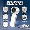 ROBEVE Blic BWFN22 Turbo El Vantilatörü Mini Fan Vantilatör Katlanabilir 3’ü 1 Arada Taşınabilir Fan 5 Kademeli LED Ekranlı USB-C Şarjlı Mini Vantilatör Boyun Askılı Masaüstü Kullanım (Beyaz)