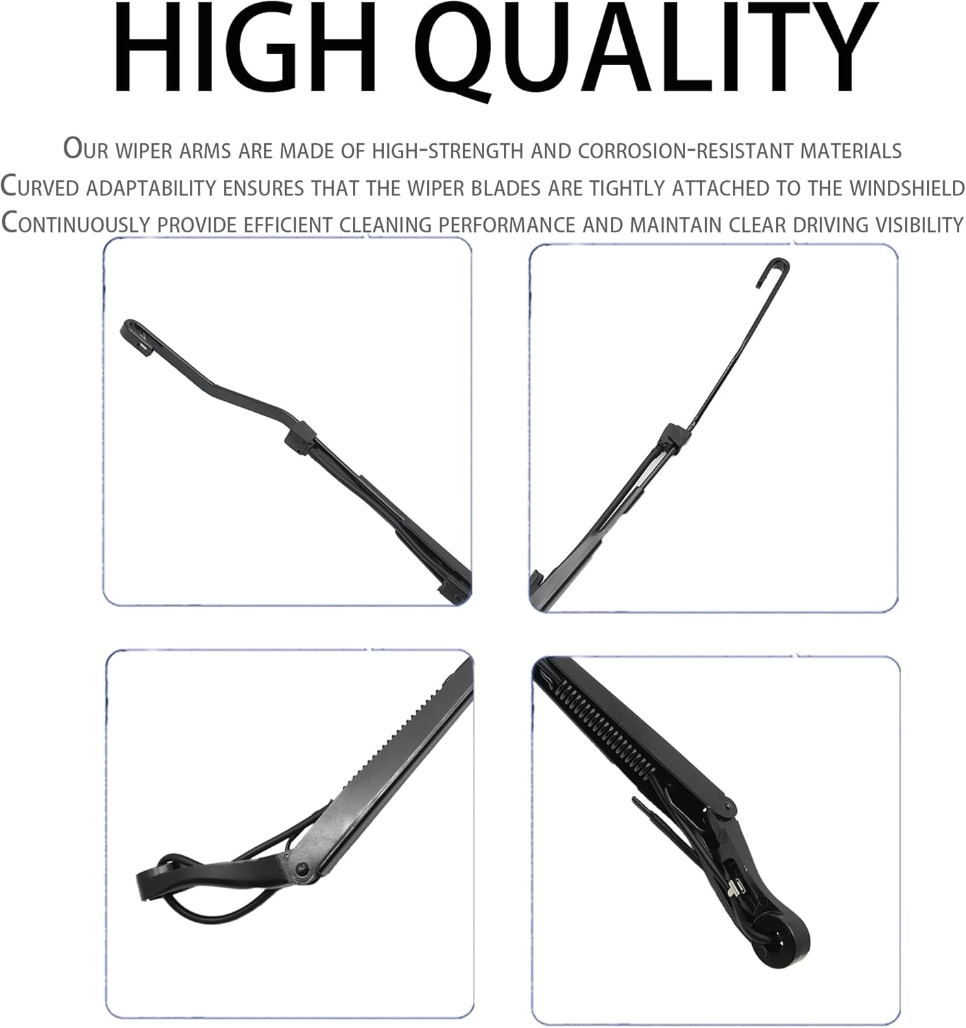 1 Pair Windshield Wiper Arm Compatible with Chevrolet GMC Cadillac 2008-2013 Avalanche Suburban Yukon XL 1500 2500 Tahoe 2008-2014 Escalade ESV EXT Replace OE 42370 42371 22917501 20788071