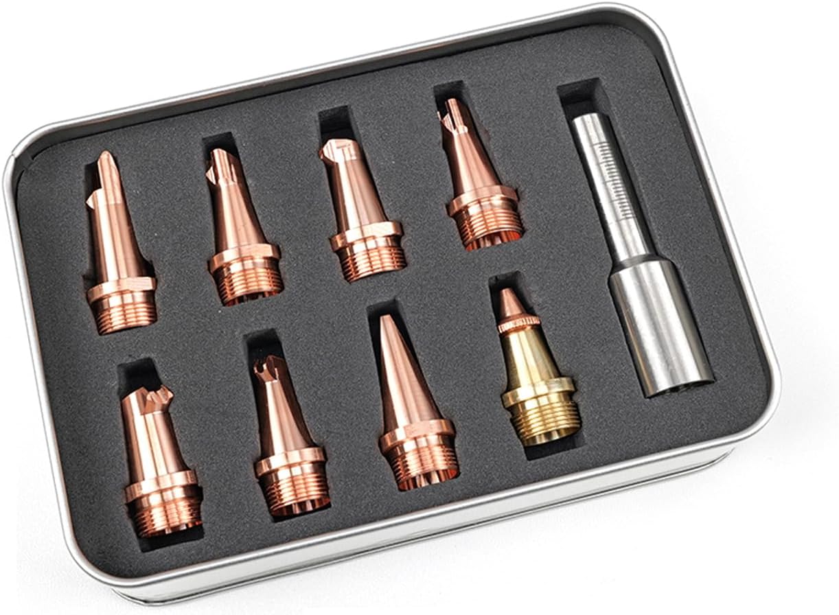 US Stock ZAC Nozzle Set of Laser Welding Machine Copper 8 Specifications of Welding Nozzles and FT80 Scale Tube