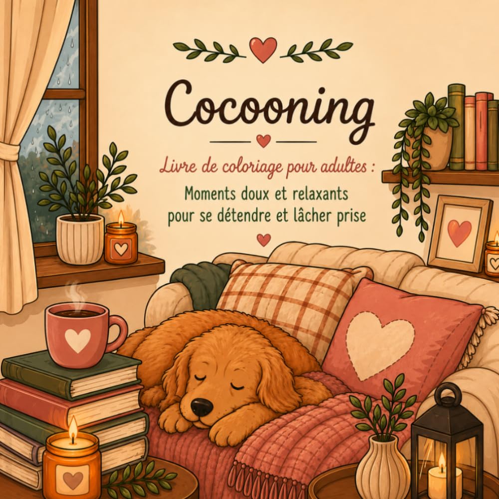 Cocooning – Livre de coloriage pour adultes : Moments doux et relaxants pour se détendre et lâcher prise