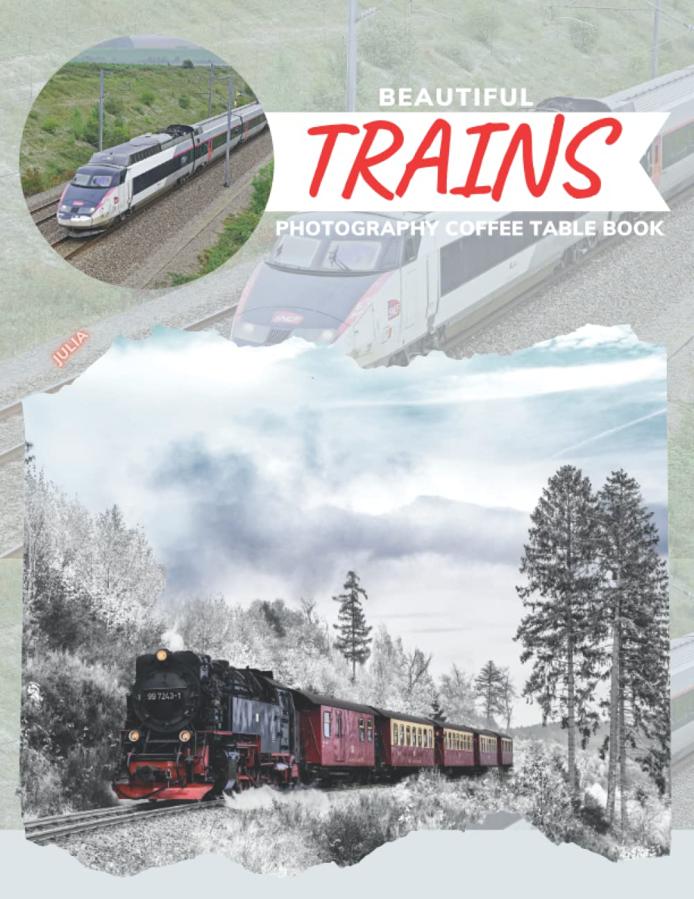 Beautiful Trains Photography Coffee Table Book: Cool Pictures That Create An Idea For You About An Amazing Rails Vehicles,For All Photos Lovers