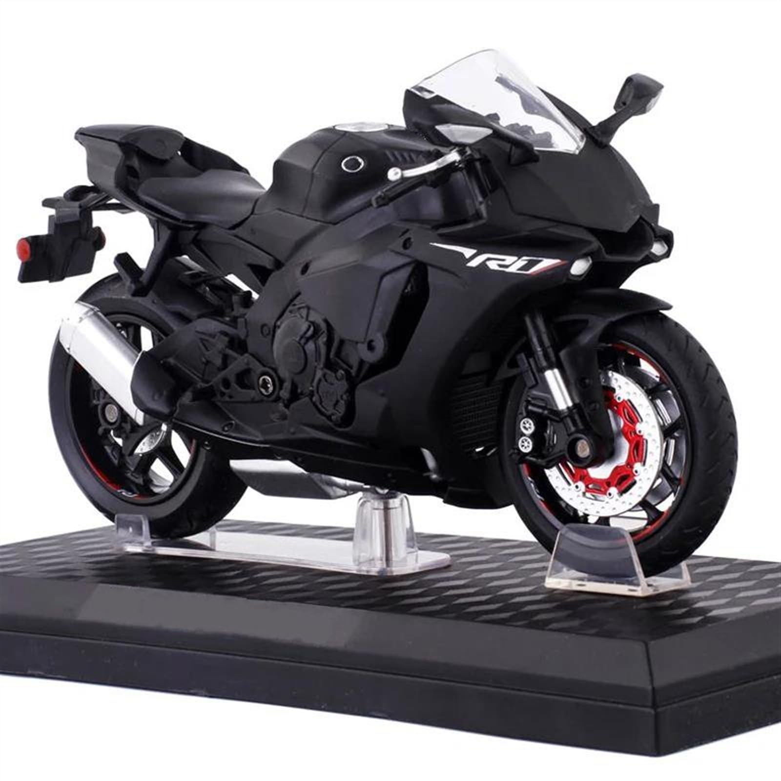 SEYXF Motorbike Toy 1/12 for Y-AMAHA YZFR1 Motorcycle Model Simulation Alloy Toy(Black- Silver)