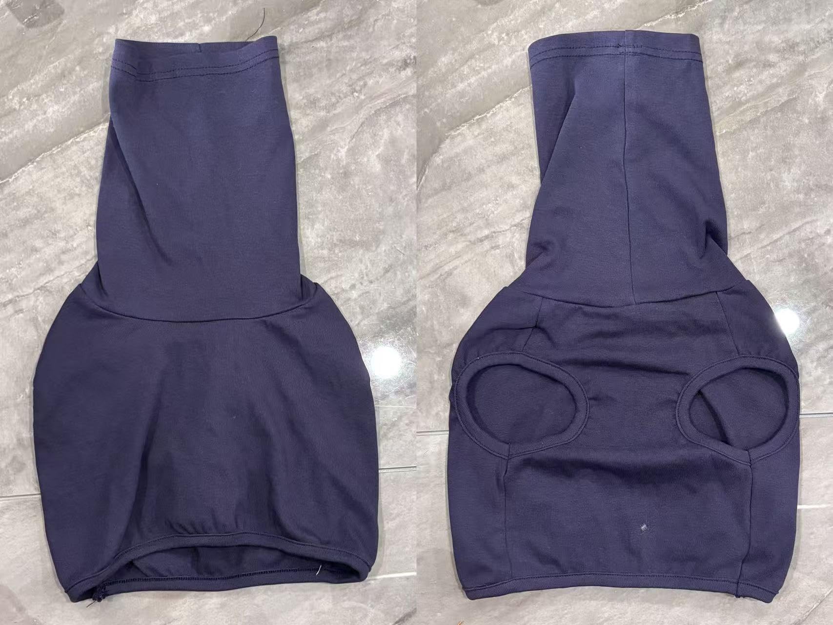 PUMYPOREITY Dog Neck Recovery Suit, Dog Neck Scarf After Surgery, High Collared Vest For Covering Neck, Ear Cover For Grass Seeds, Stop Grass Seeds Getting Into Ears(Deep blue, XL)