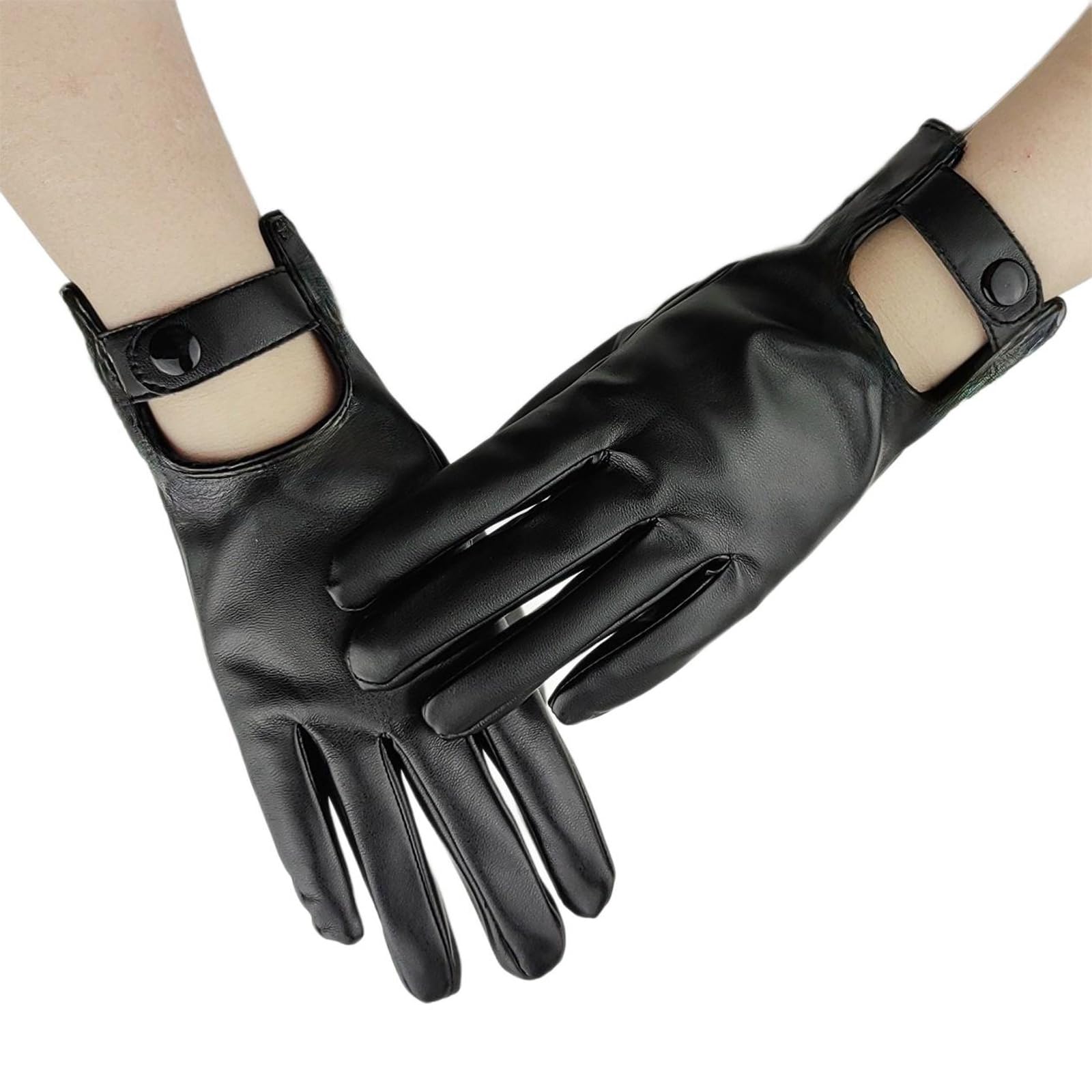 Ventilated Full Finger Gloves Punk Fashion Accents Soft Inner Lining Outdoor Motorcycle Use Full Finger Gloves