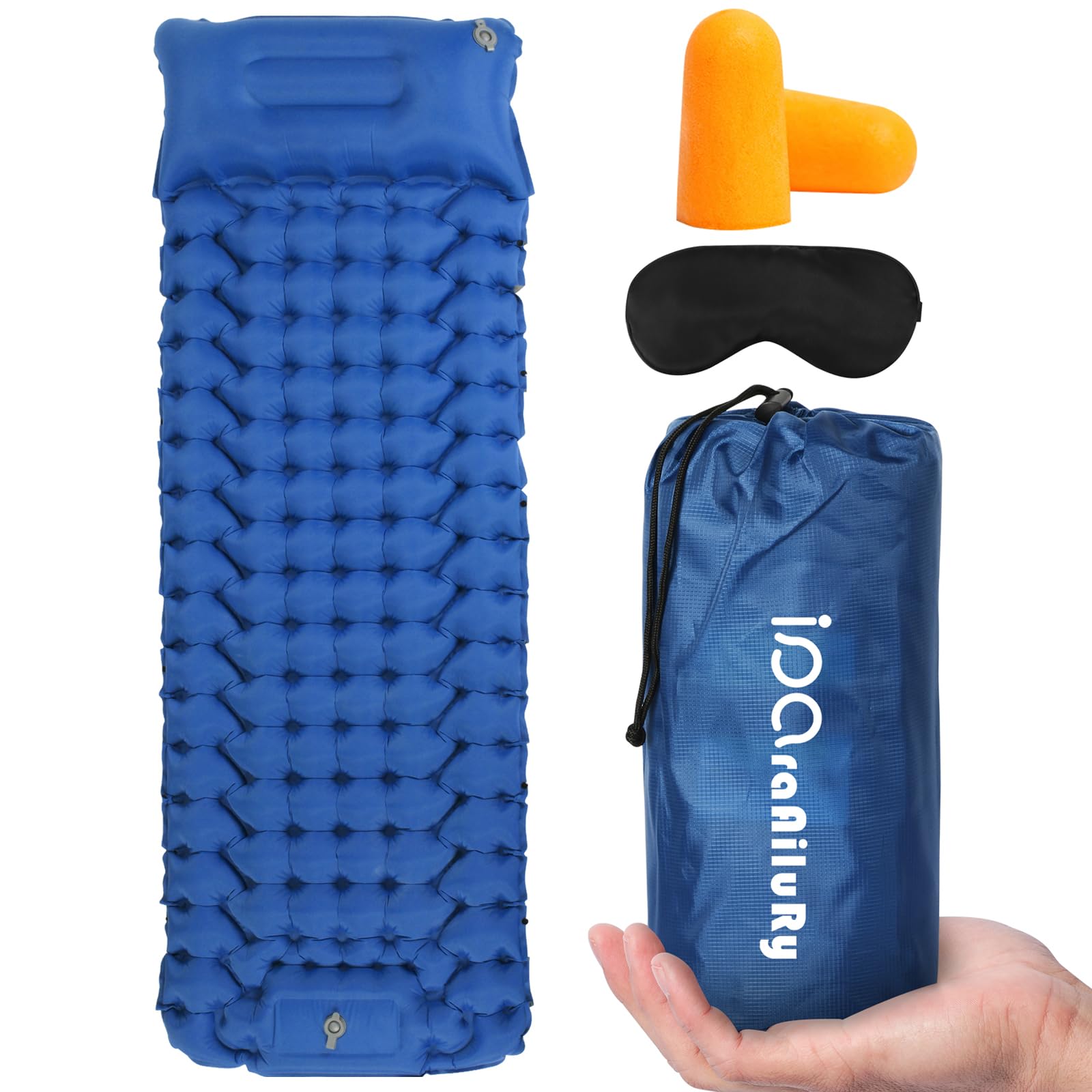 iParaAiluRy Materassino Campeggio Autogonfiante, Ultraleggero Materasso Gonfiabile Singolo con Cuscino per Campeggio, Outdoor, Spiaggia, Escursionismo, Portatile Materassino Autogonfiante