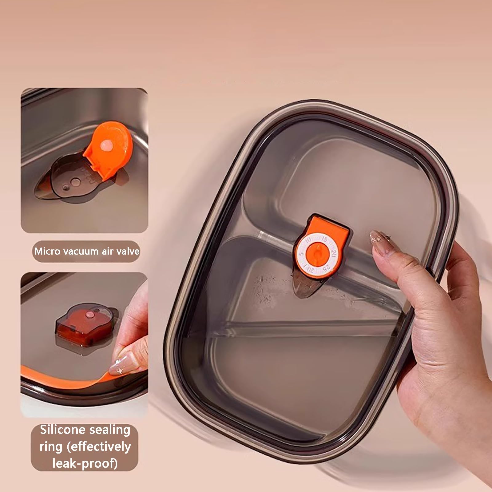 Fiambreras Comida Trabaj, Lunch Box, Fiambrera Escolar, Fiambrera Aislada De Acero Inoxidable, Diseño De Tres Compartimentos De Doble Capa, Fácil De Transportar, 2900 Ml