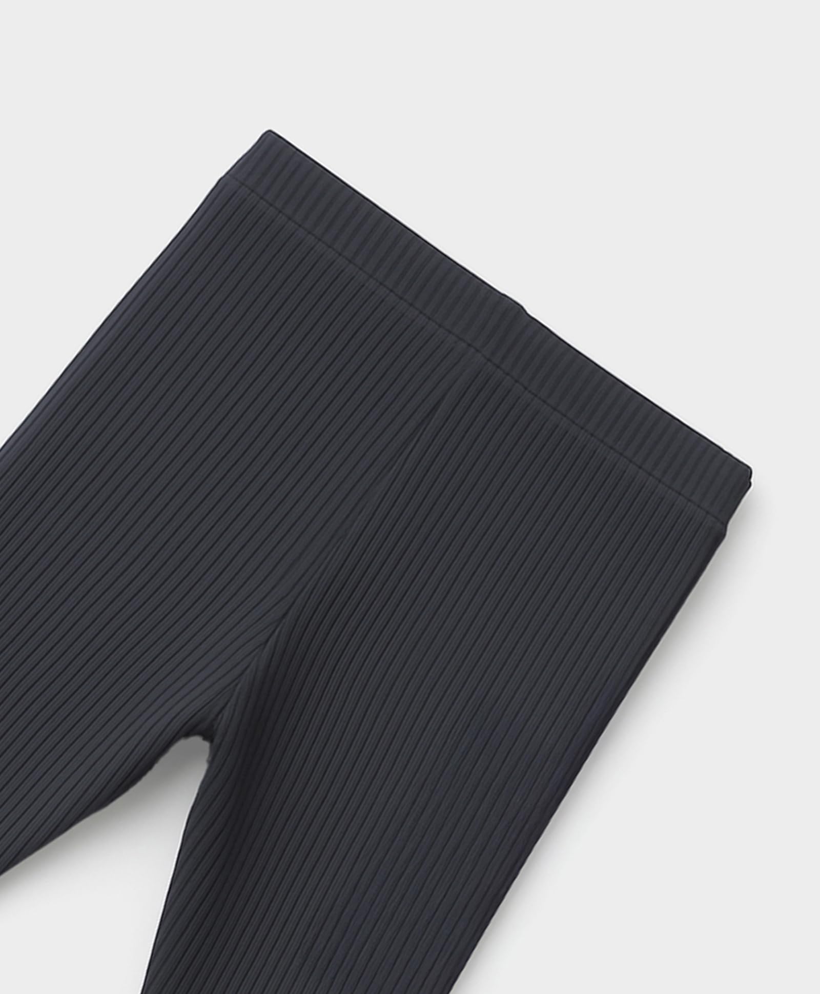 Mi Arcus Leggings in cotone tinta unita a maglia color malva per neonate e bambini