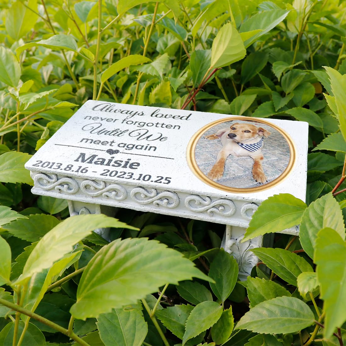 Personalized Dog Memorial Benches Pet Memorial Bench| You Left Paw