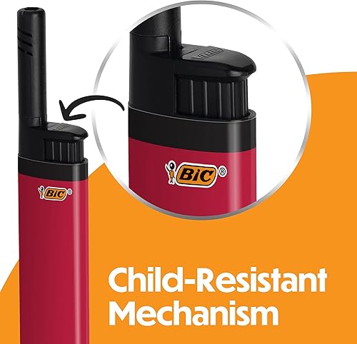 Miniatura 5 de BIC EZ Reach - Encendedor de velas, el encendedor definitivo con varita para velas, diseños surtidos, paquete de 12 unidades de encendedores
