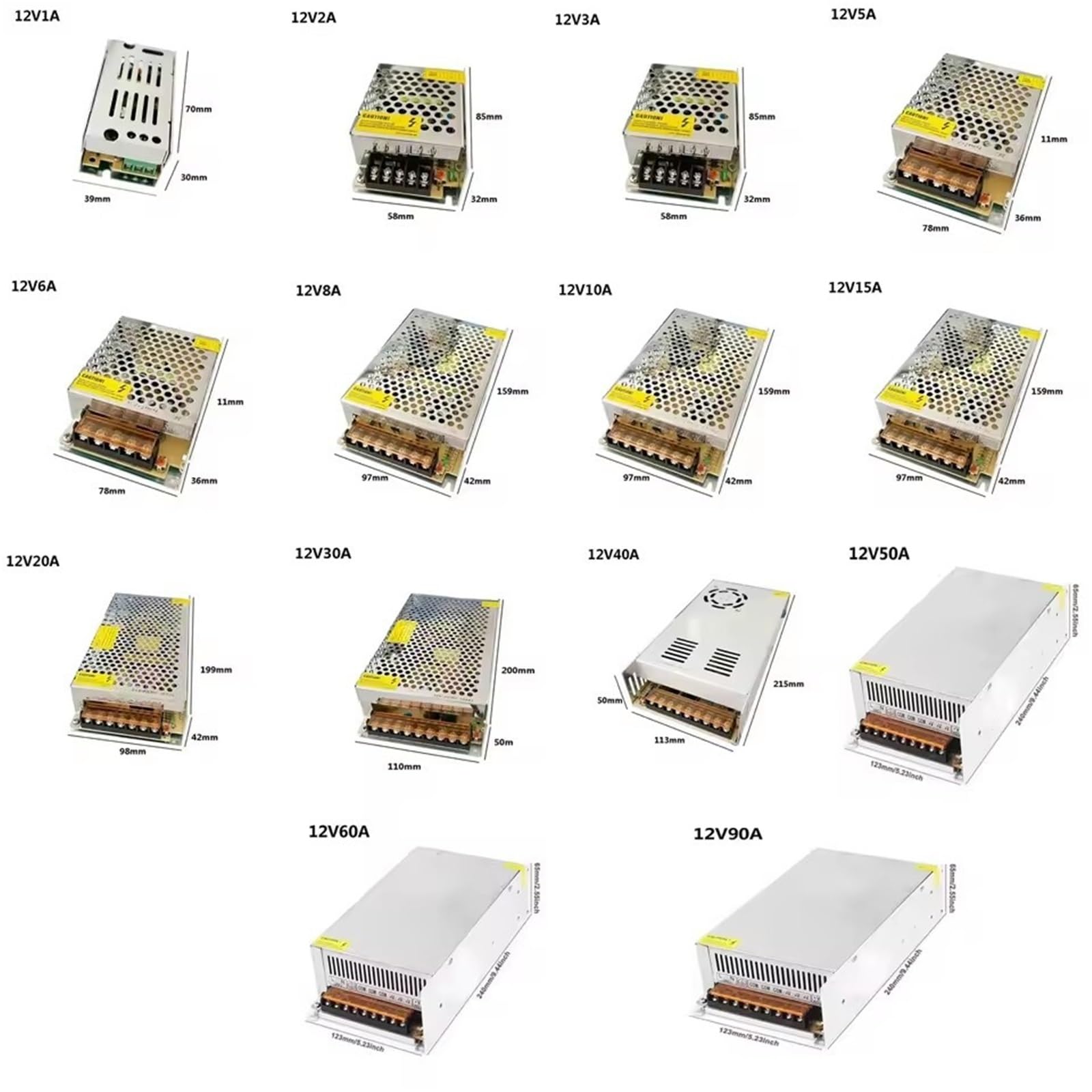 LED-Adapter-Netzteil SMPS AC 110V 220V auf DC 24V 1A 2A 3A 5A 10A 20A 30A 40A 50A 60A Schaltnetzteil 1 Stück(110 V,3A)