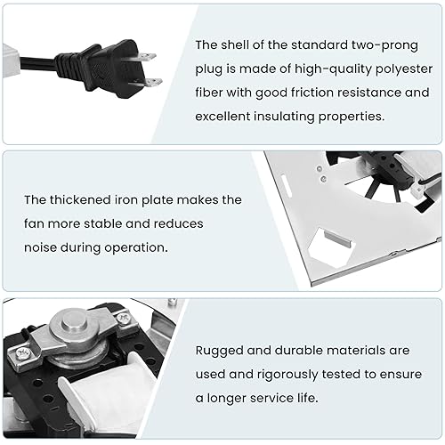 Miniatura 5 de Ventilador S97012026 para Broan Nutone 50 cfm Modelos 688-G, 688-H, 688-J, 688-K, 663-G, 663-H, 663-J. 2.0 Sones, también se adapta a los modelos