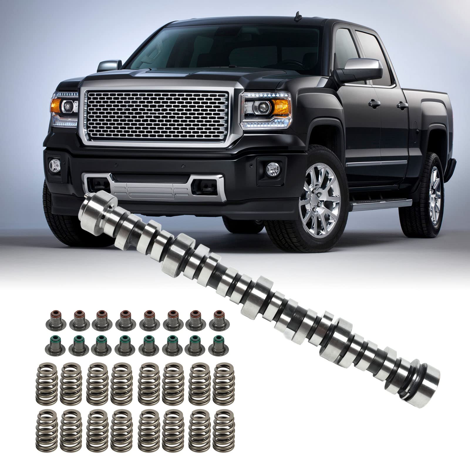 Juego de 33 Uds de árbol de Levas para Camión BTR31218110, Juego de Sellos de Válvula con Tapa de Resorte para Silverado 4.8L 5.3L 6.0L 6.2L