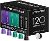 ROSSO CAFFÈ 120 Nespresso Machine Compatible Capsules, “Extra Dark” Morning Coffee, 3 Premium Dark Roasts, Aluminium Coffee Pods, Compatible with Original Machines