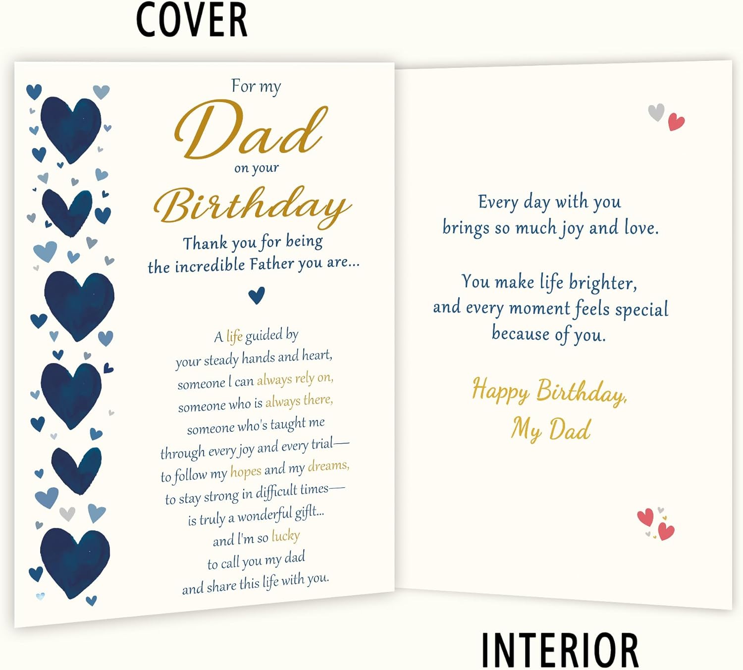 Happy Birthday Card for Dad, Birthday Card from Son Daughter.Heartwarming Birthdays Gifts - Image 5