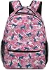 Personalized Teens Rucksack Daily Bag Printed Kids School Backpack Bookbag Leopard Camouflage Pink