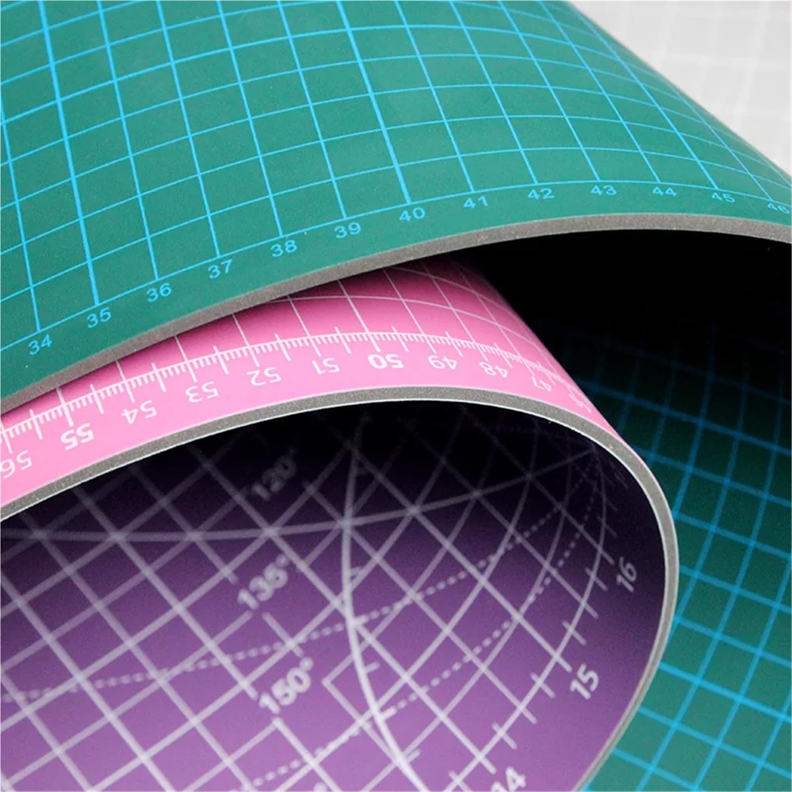 Tapete de corte A1 doble color Heigl, 35,43'' x 23,62'', almohadilla papel autocurativa multiusos PVC cara(Black grey)