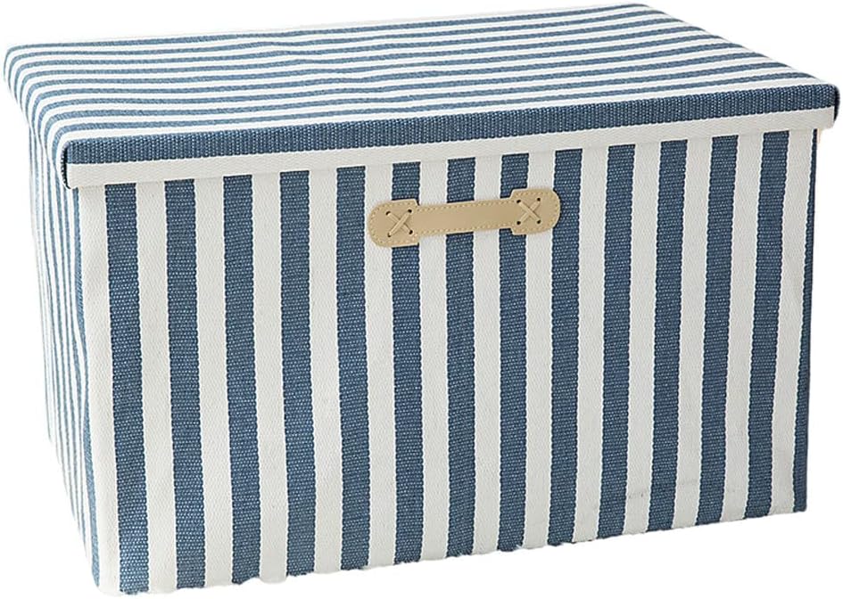 3PCS Thickened Fabric Folding Storage Organizer Oxford Cloth Storage Closet Artifact Cotton And Linen Toy Clothes Box With Lid Odorless Foldable Moisture-proof And Dust-proof Store Clothes Quil (E 3