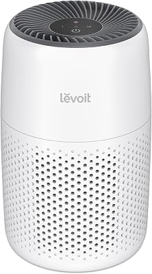 Levoit Air Purifiers for Bedroom Home Pets Dorm Room, Small Air Purifiers | Filter Cleaner with Fragrance Sponge, Filters Smoke, Allergens, Pet Dander, Odor, Dust, Office, Desktop, Core Mini-P, White