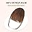 BOGSEA Bnags Hair Clip- Medium Brown Fake Bangs 100% Real Human Hair Extensions Wispy Bangs for Women Fringe with Temples Hairpieces Curved Bangs for Daily WearMedium Brown Wispy Bangs