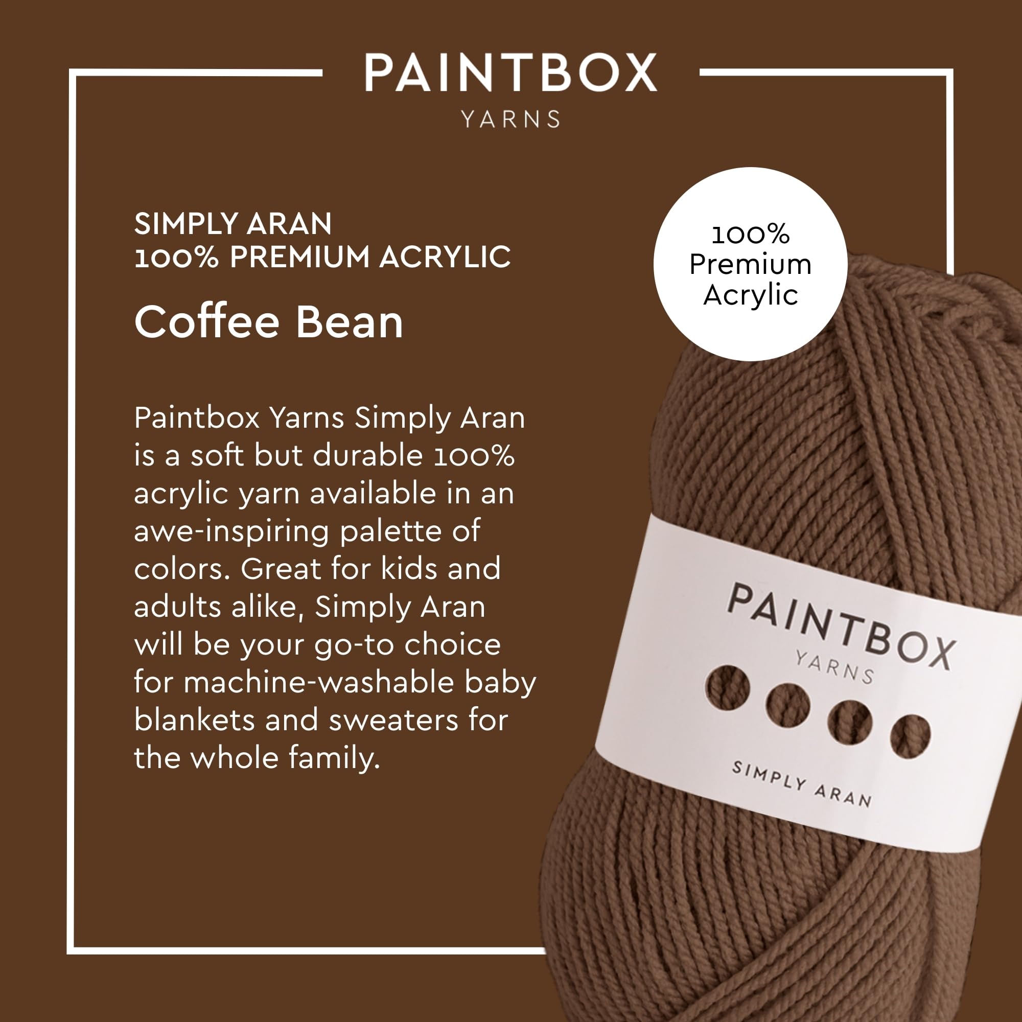 Amazon.com: Paintbox Aran Yarn - Acrylic Yarn - 201yds (184m)/100g