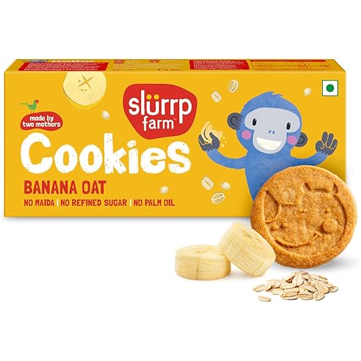 Slurrp Farm Banana Oat Cookies 80g