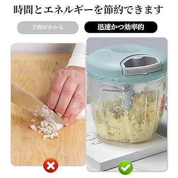 Amazon.co.jp: kasanidika みじん切り器 チョッパー 900ml