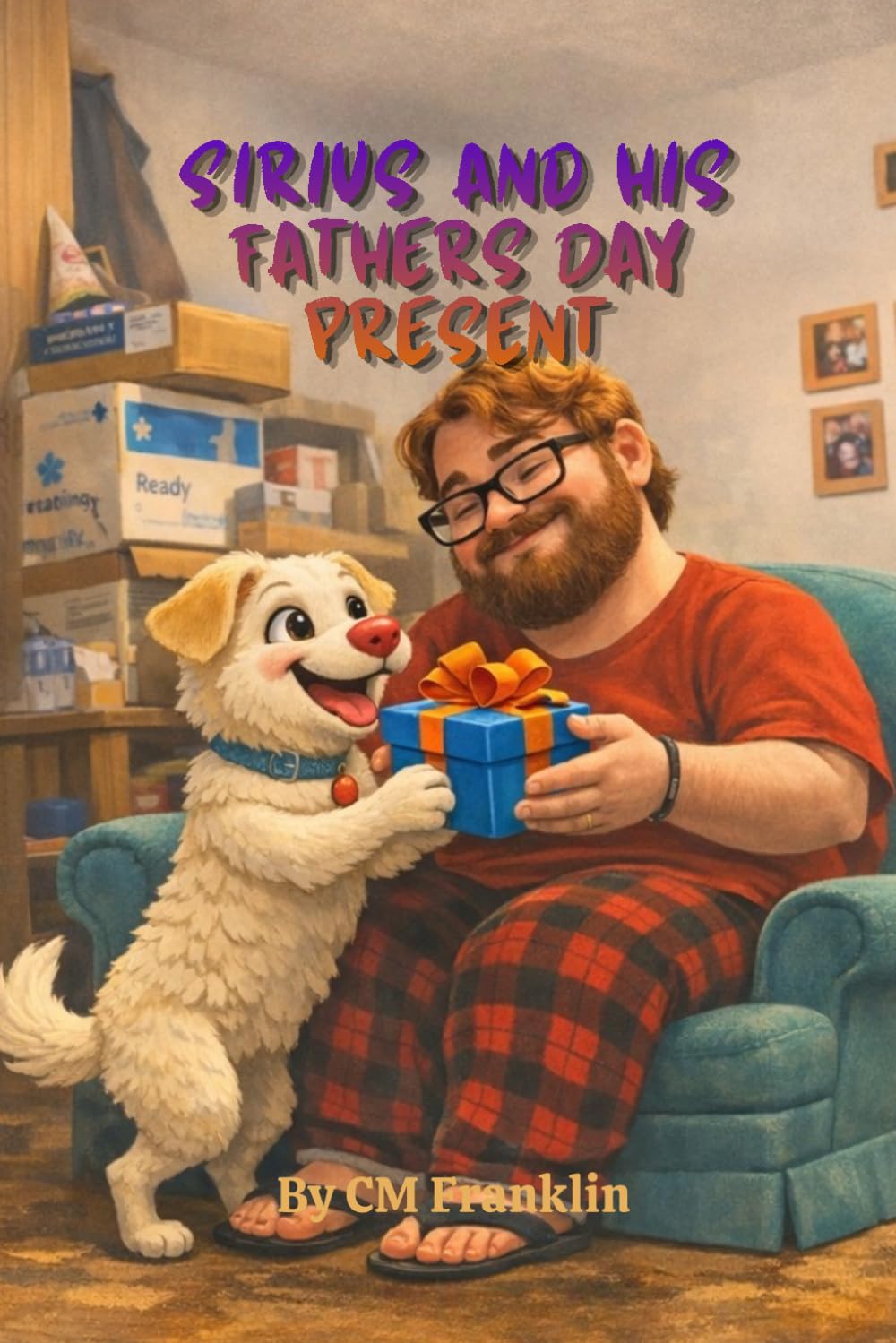 Sirius and his Father's Day present (CM Franklin's Holiday collection)
