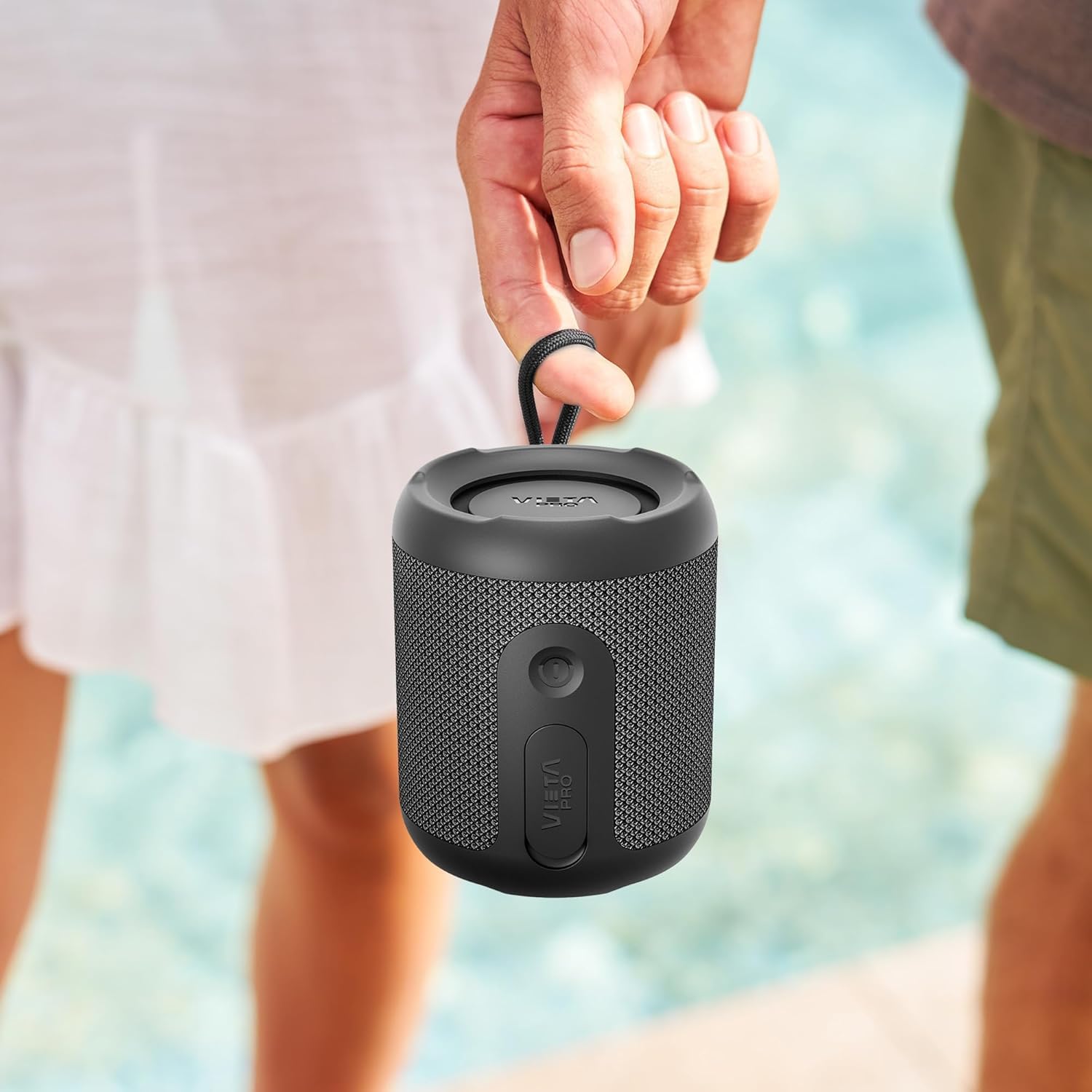 Vieta Pro Sun 2 - Altoparlante Bluetooth 5.3 potente da 16 W, portatile, resistente all'acqua IPX7, per doccia e piscina, altoparlante piccolo, batteria 13h, microfono, Aux-In, USB-C e TWS