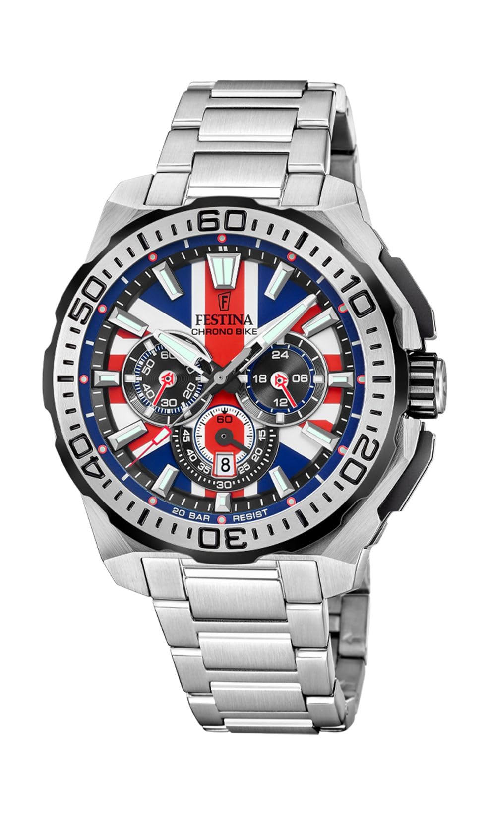 Festina Chrono Bike 2025 UK Limited Edition (45.5mm) Union Jack Dial / F20724/A