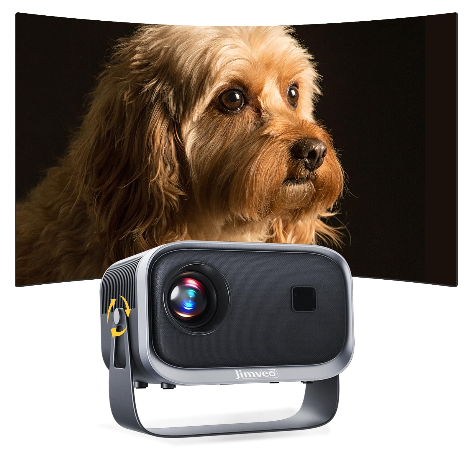 Jimveo E18 Projector, 12000L 1080P, WiFi 6, Bluetooth, HDMI, USB