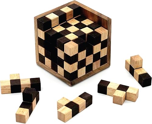 Pentominoes Puzzle Juguetes de escritorio Cerebro Patio Juegos Cubo Demencia Madera Educativo Teaser Bloque Tablero Adolescentes Navidad Suministros