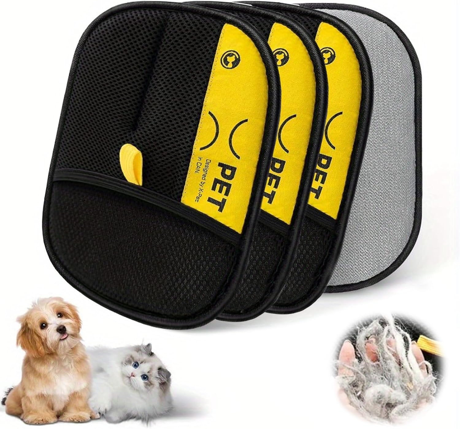 Electrostatic Pet Hair Removal Gloves - Reusable Cat & Dog Grooming Mitt for Effortless Hair Removal from Furniture, Clothes, Bedding - Static Charge Cleaning Tool (1pc)