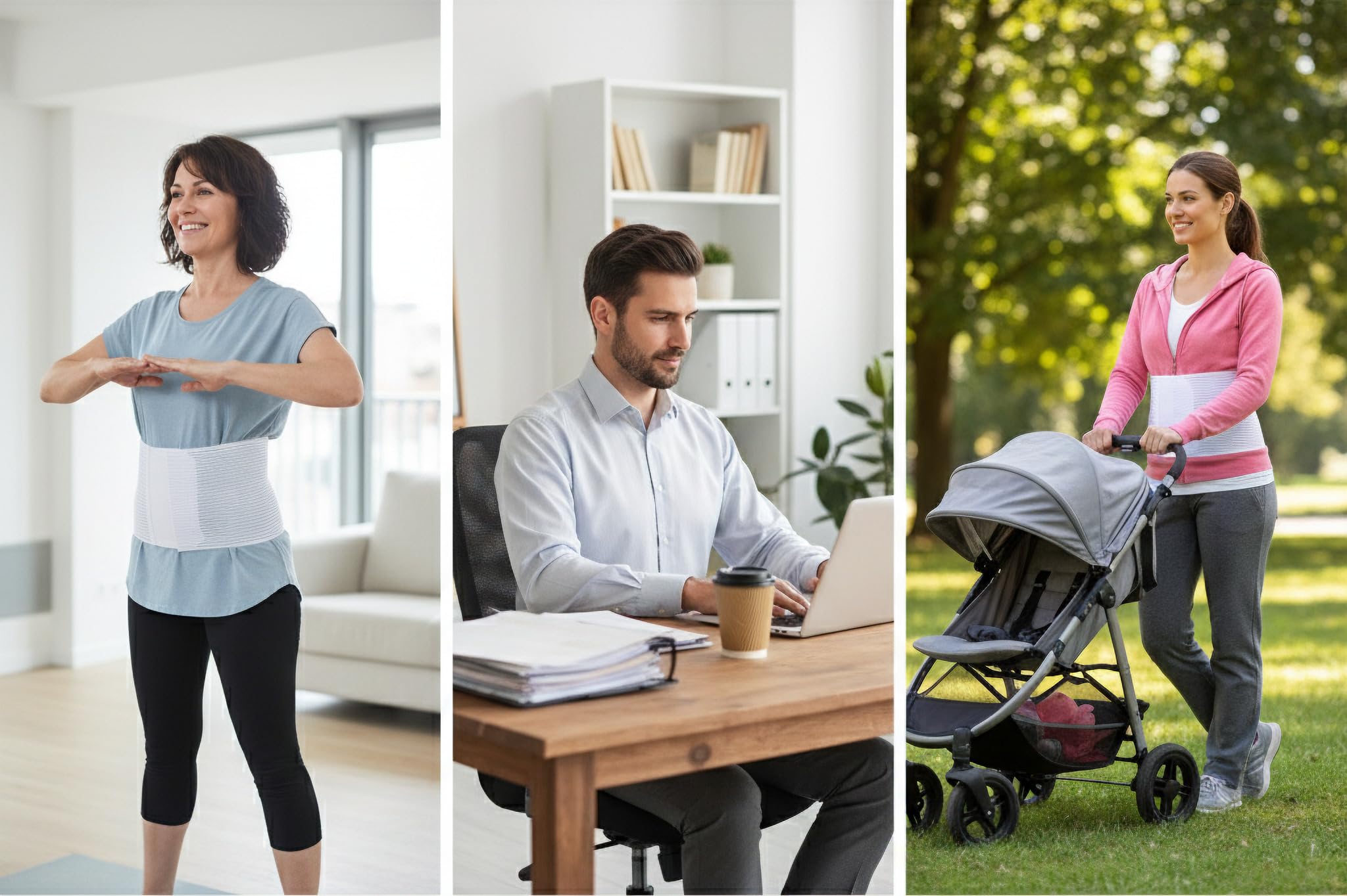 BODYPERFECT Fascia addominale Post operatoria Unisex contenitiva Post parto operazione Allevia mal di schiena chiusura regolabile X-LARGE