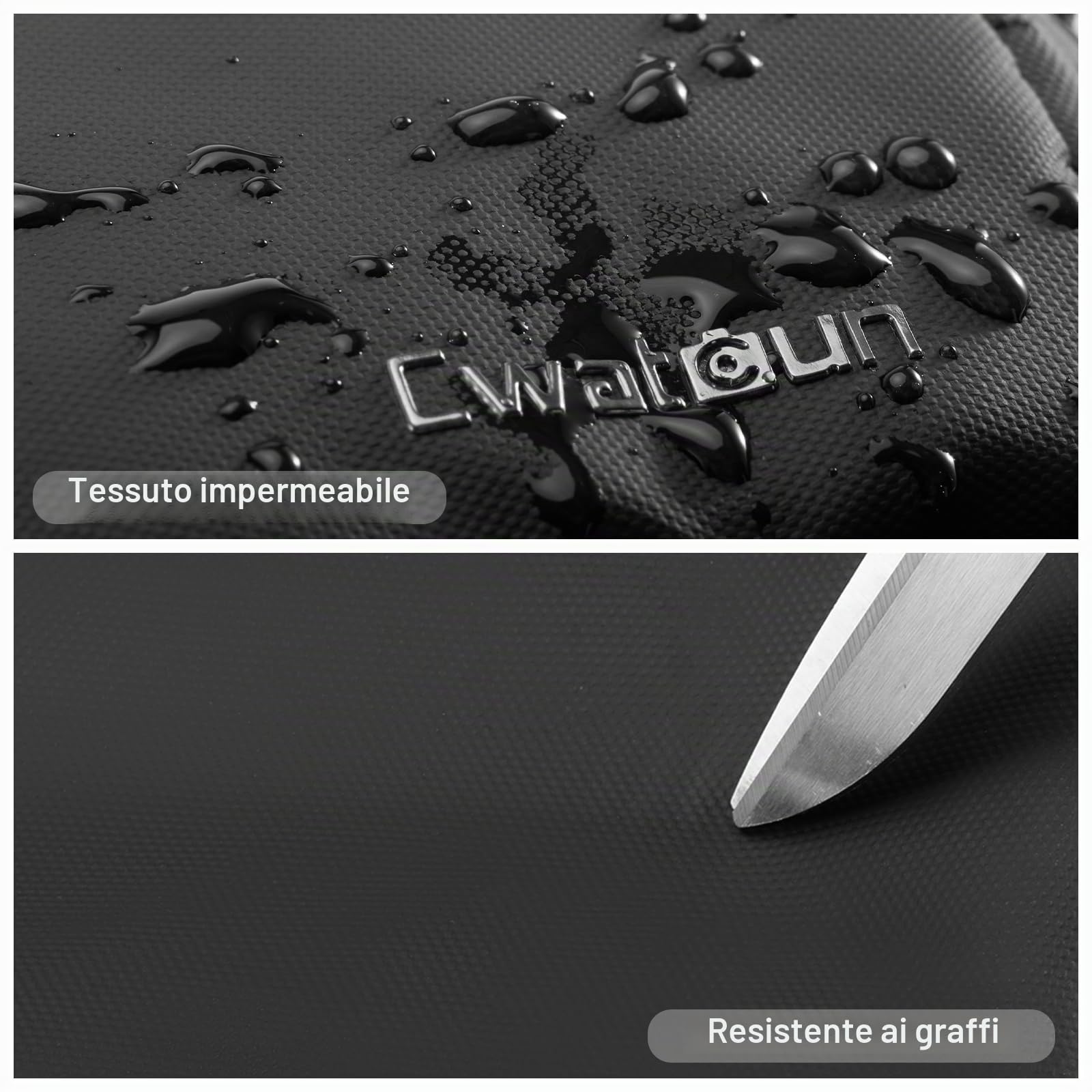 Cwatcun Borsa per Fotocamera Impermeabile da Cintura, Borsa Quotidiana a Tracolla per Canon, Nikon, Sony, Fuji DSLR/SLR, Obiettivo - Nero